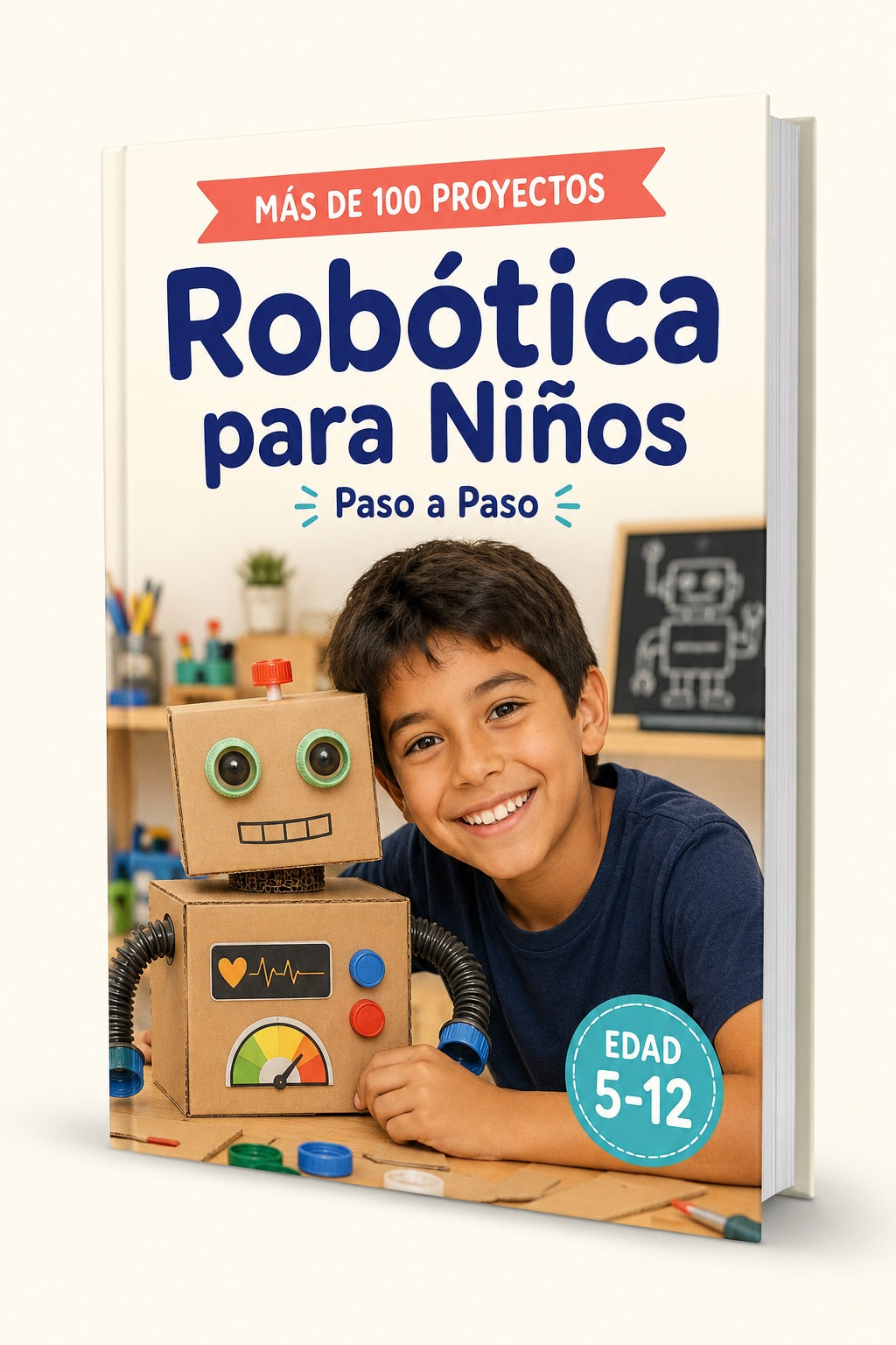 Mockup di Robotica per Bambini: 100 Progetti Passo dopo Passo